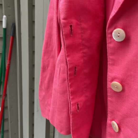 Talbots Pink Coral Spring Blazer Sz Petite 6 - Picture 7 of 11